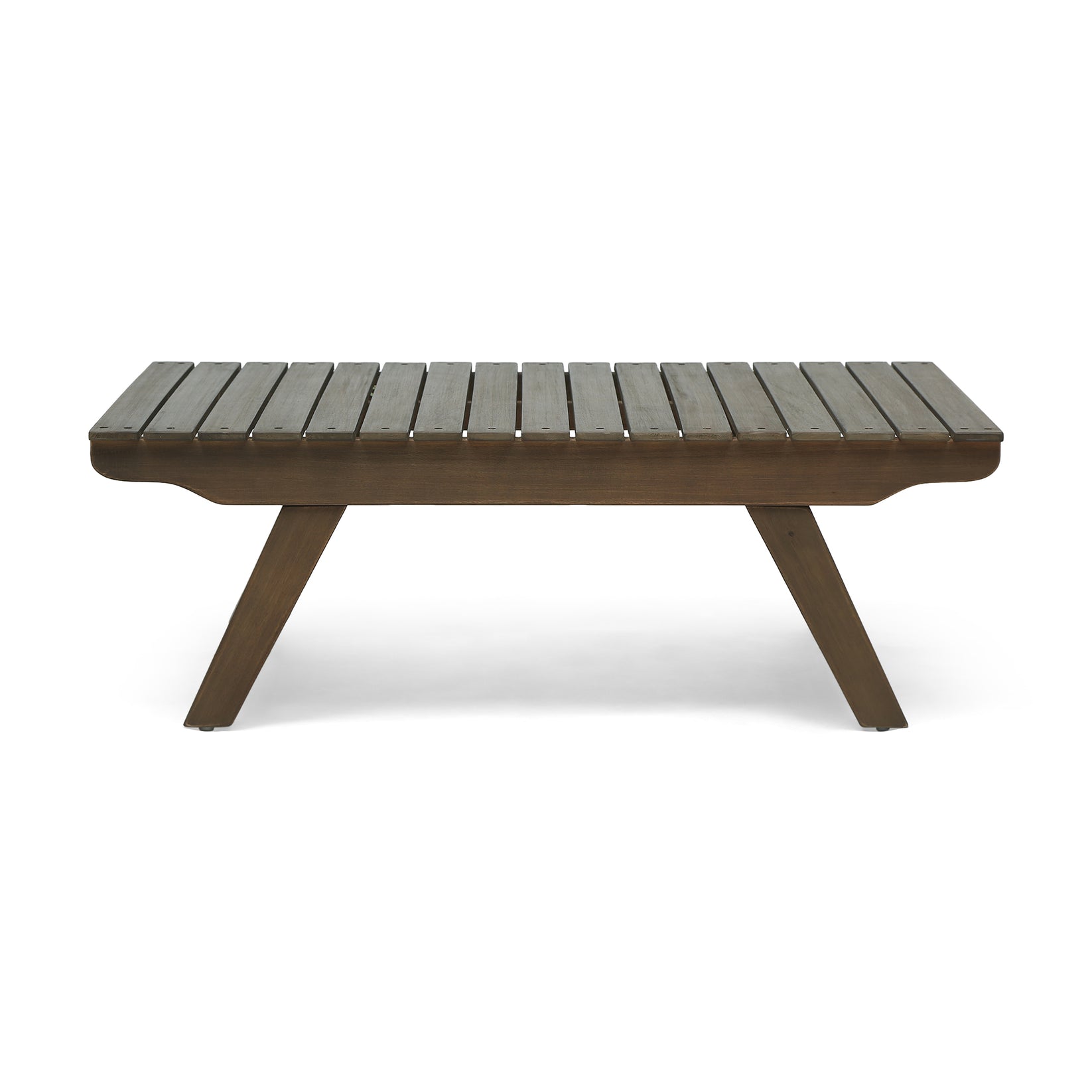 Kailee Outdoor Wooden Coffee Table, Gray Finish GDFStudio