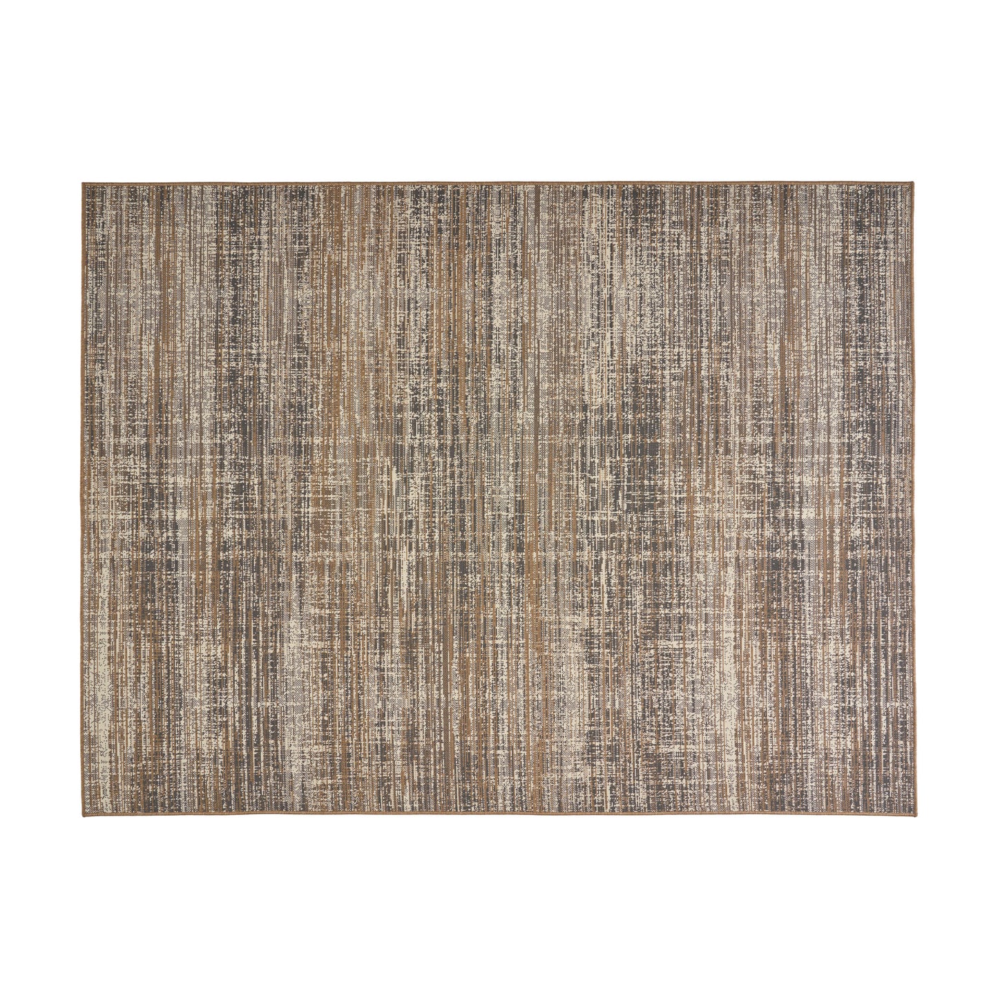 Katherine Outdoor Contemporary Area Rug, Gray and Beige