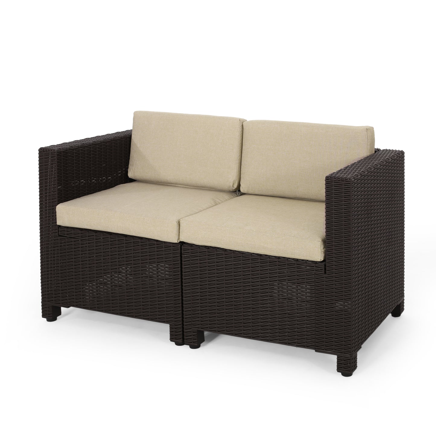 Farirra Outdoor Faux Wicker 8 Seater Chat Set with Cushions