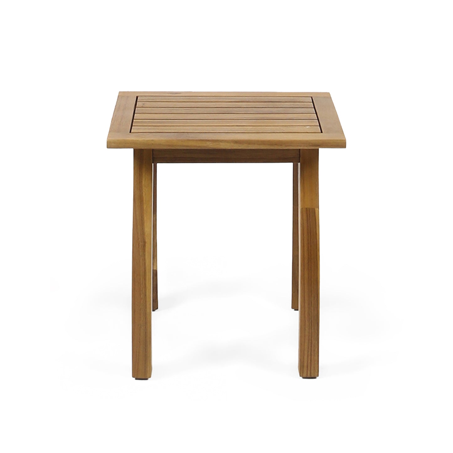 Yadira Outdoor Acacia Wood Chat Set with Side Table