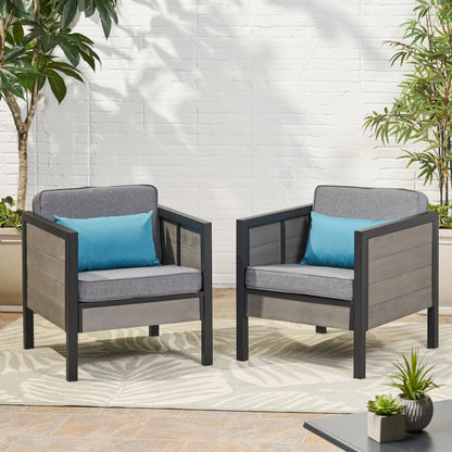Grace Outdoor Club Chair with Cushions (Set of 2)