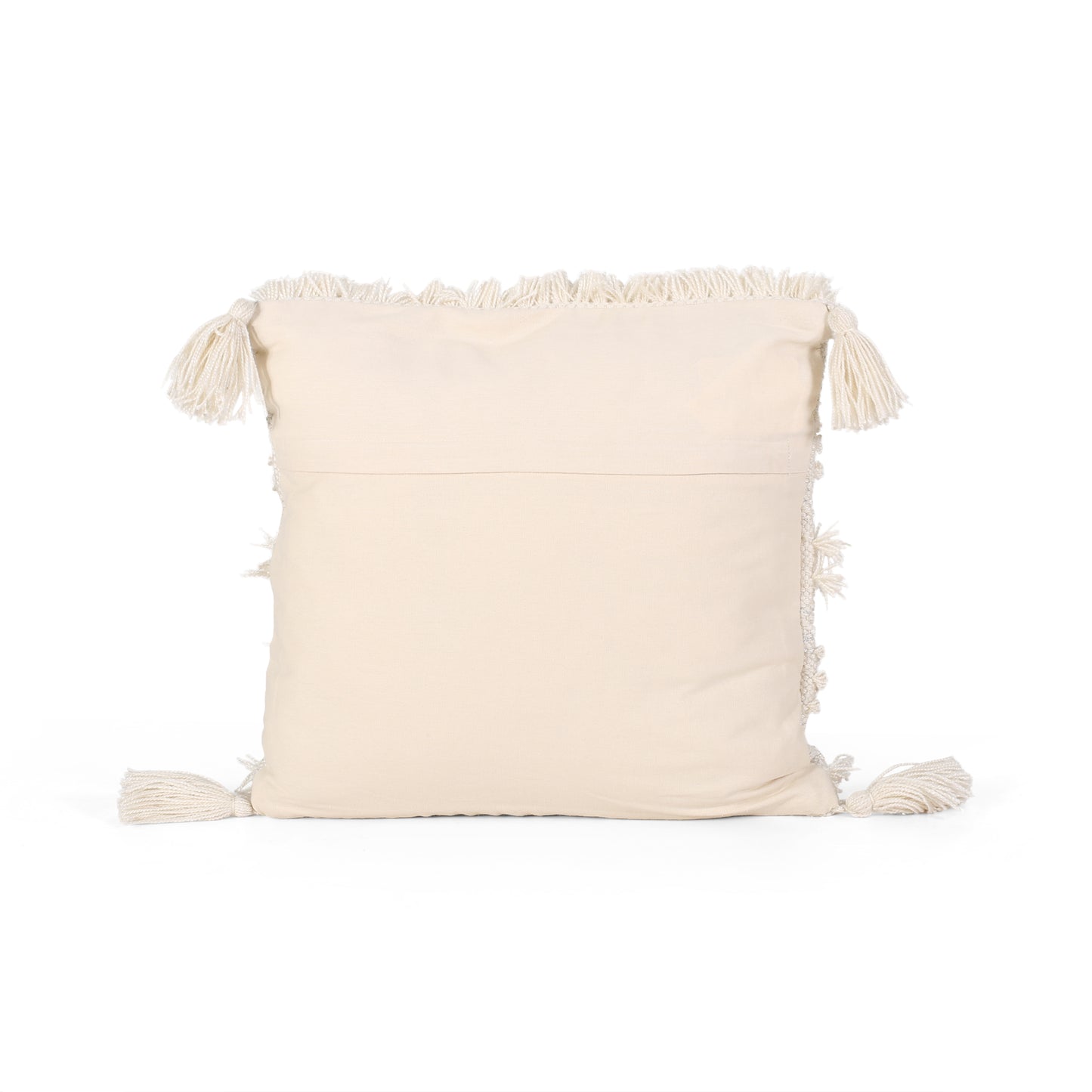 Linda Boho Yarn and Cotton Throw Pillow