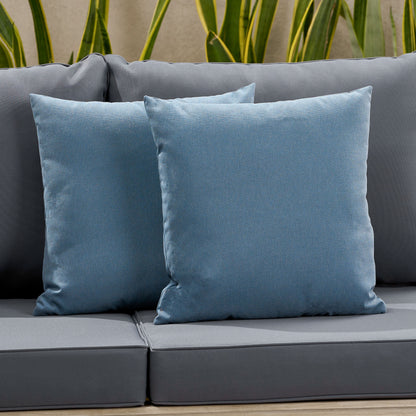 Karalynn Outdoor Modern Square Water Resistant Fabric Pillow (Set of 2)