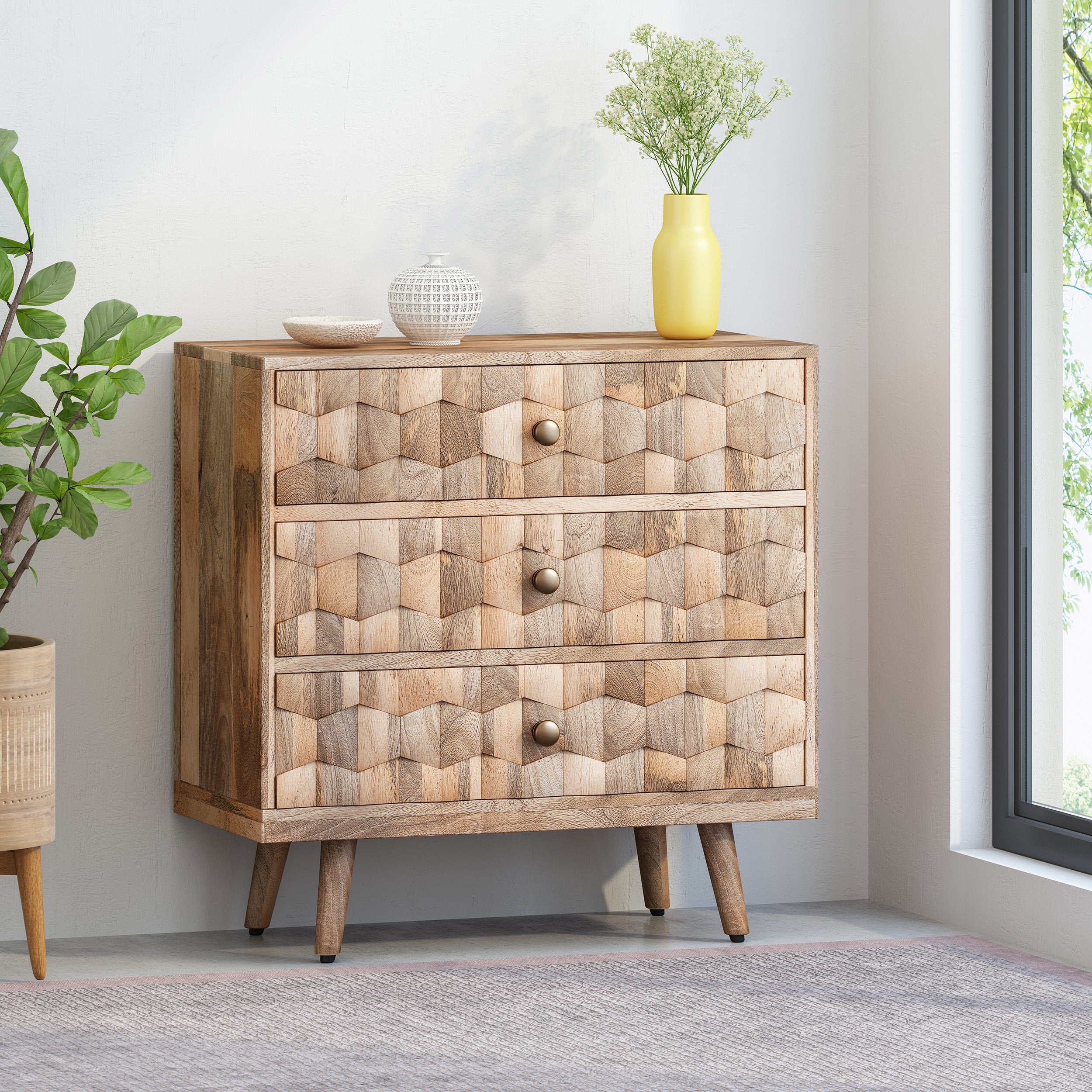 Modern 3 drawer chest online