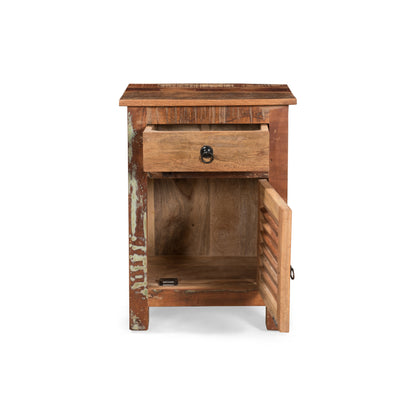 Salome Wooden Side Table with Drawer