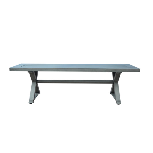 Icey Modern Outdoor Aluminum Dining Bench