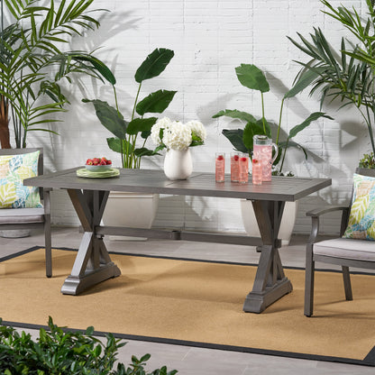 William Modern Outdoor Aluminum Dining Table