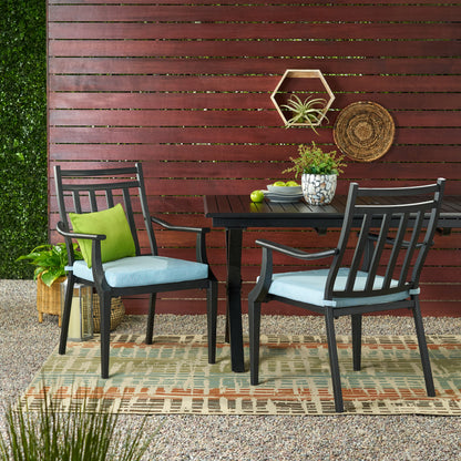Olive Outdoor Dining Chair with Cushion (Set of 2)