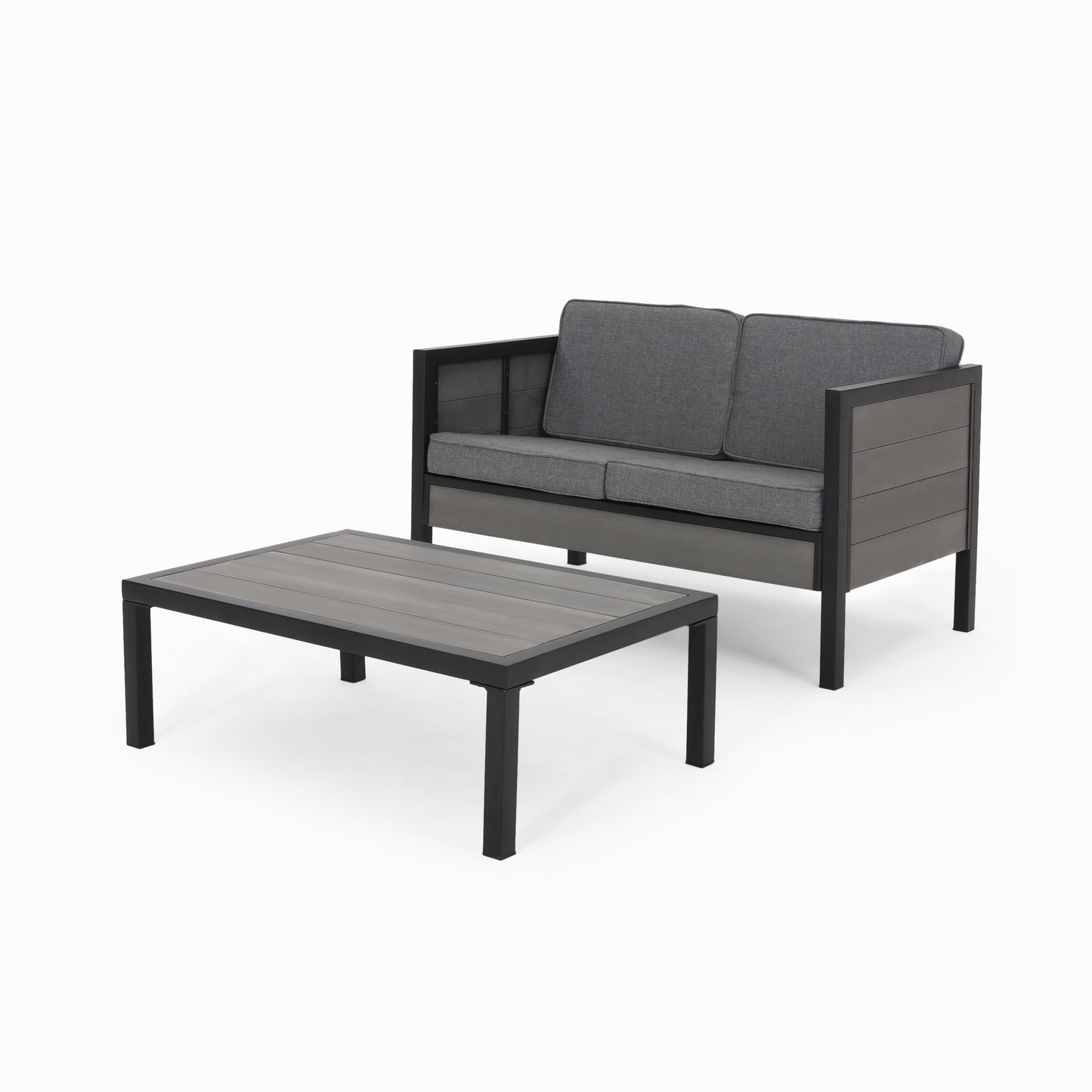 Grace Outdoor Loveseat Set with Coffee Table