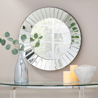 Hedda Modern Flat Pleated Mirror