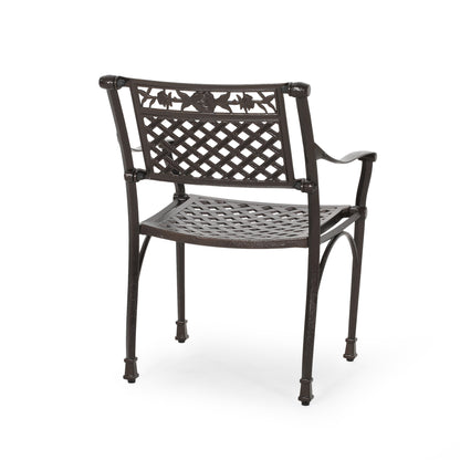 Ridgecrest Traditional Outdoor Aluminum Dining Chair (Set of 2)