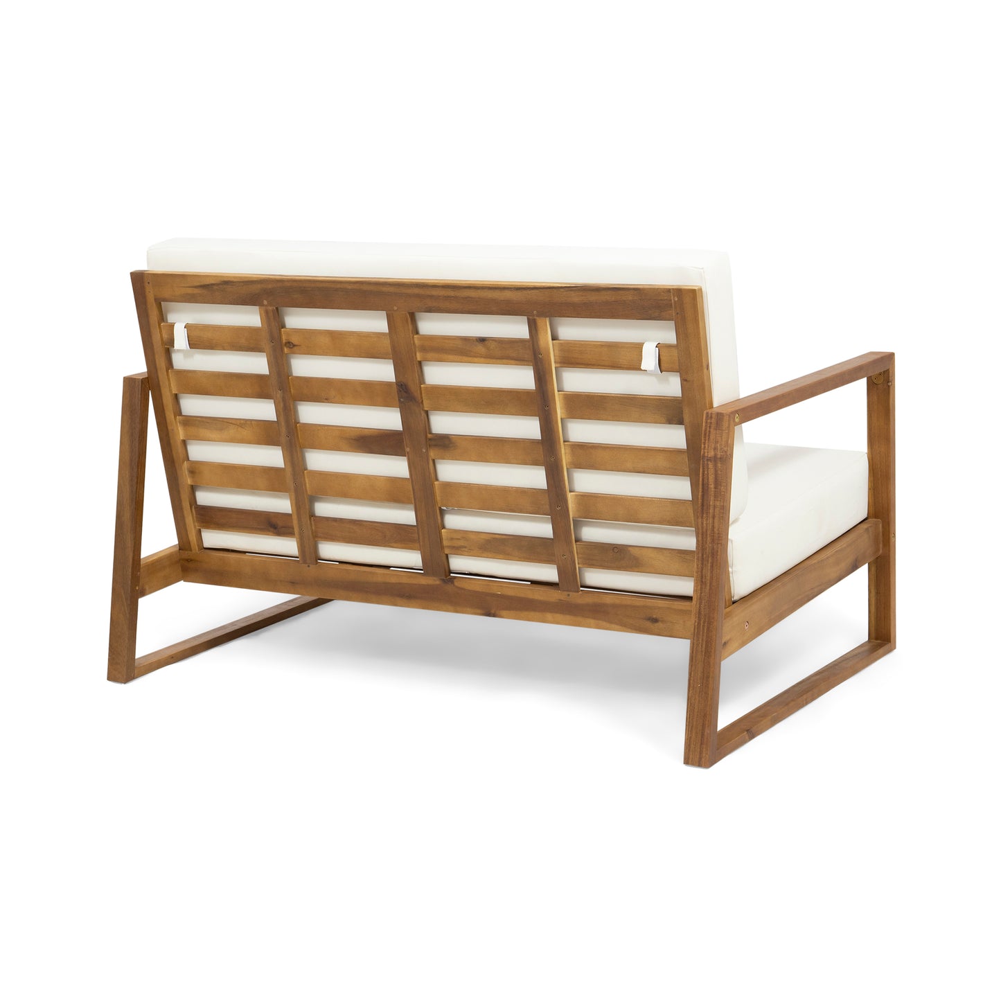 Marlee Outdoor Acacia Wood Chat Set with Coffee Table