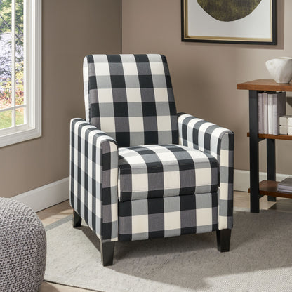 Nayan Contemporary Fabric Upholstered Push Back Recliner