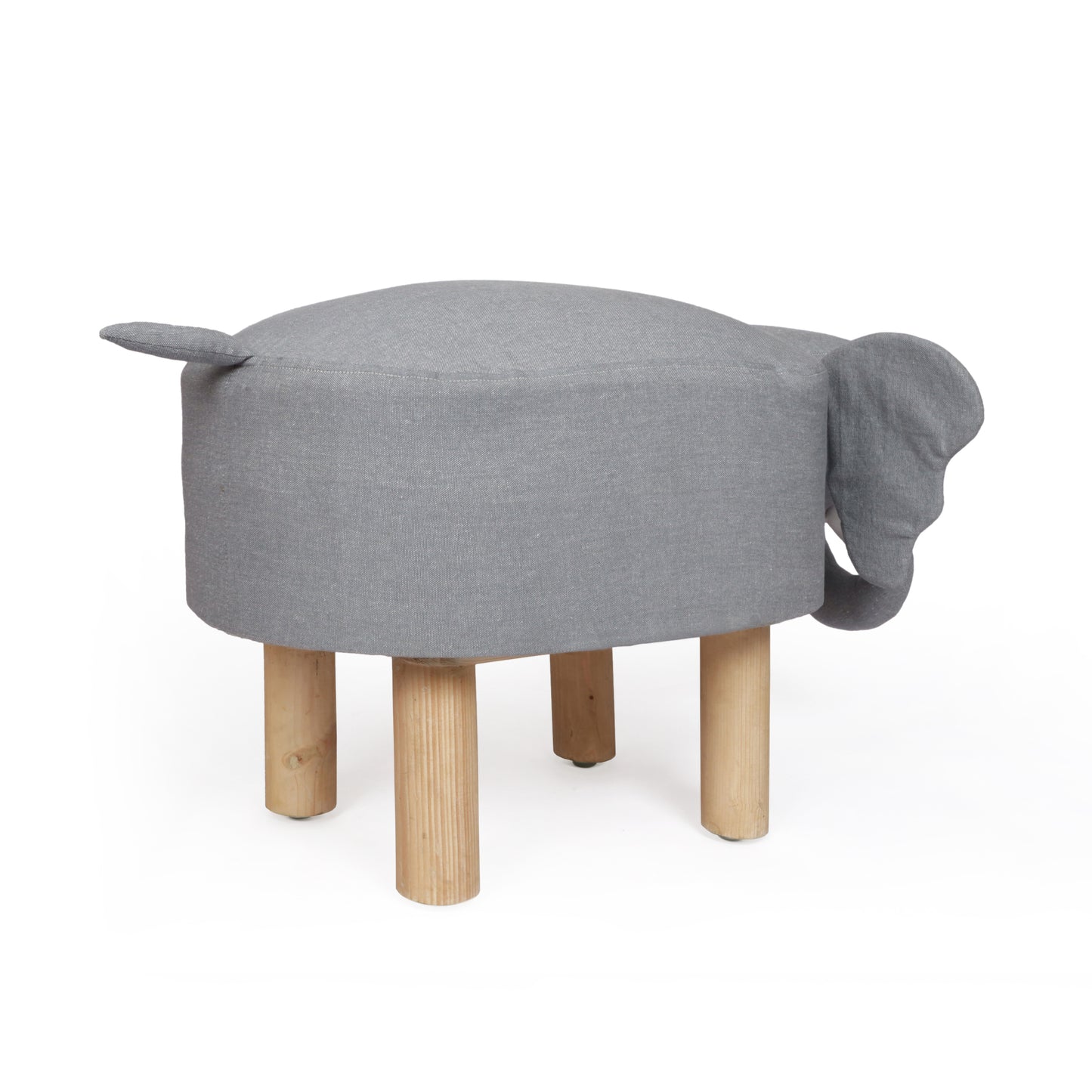 Yossef Contemporary Fabric Upholstered Elephant Ottoman