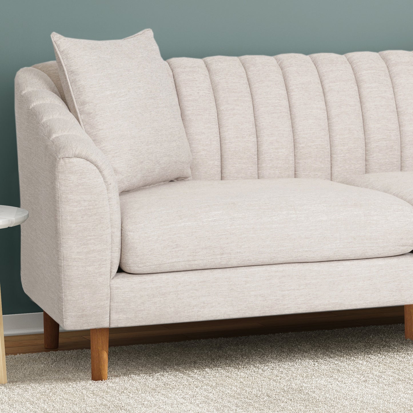Jeannie Contemporary Fabric 3 Seater Sofa