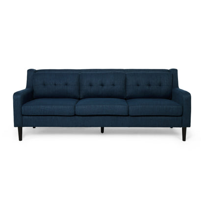 Daelynn Tufted Fabric 3 Seater Sofa
