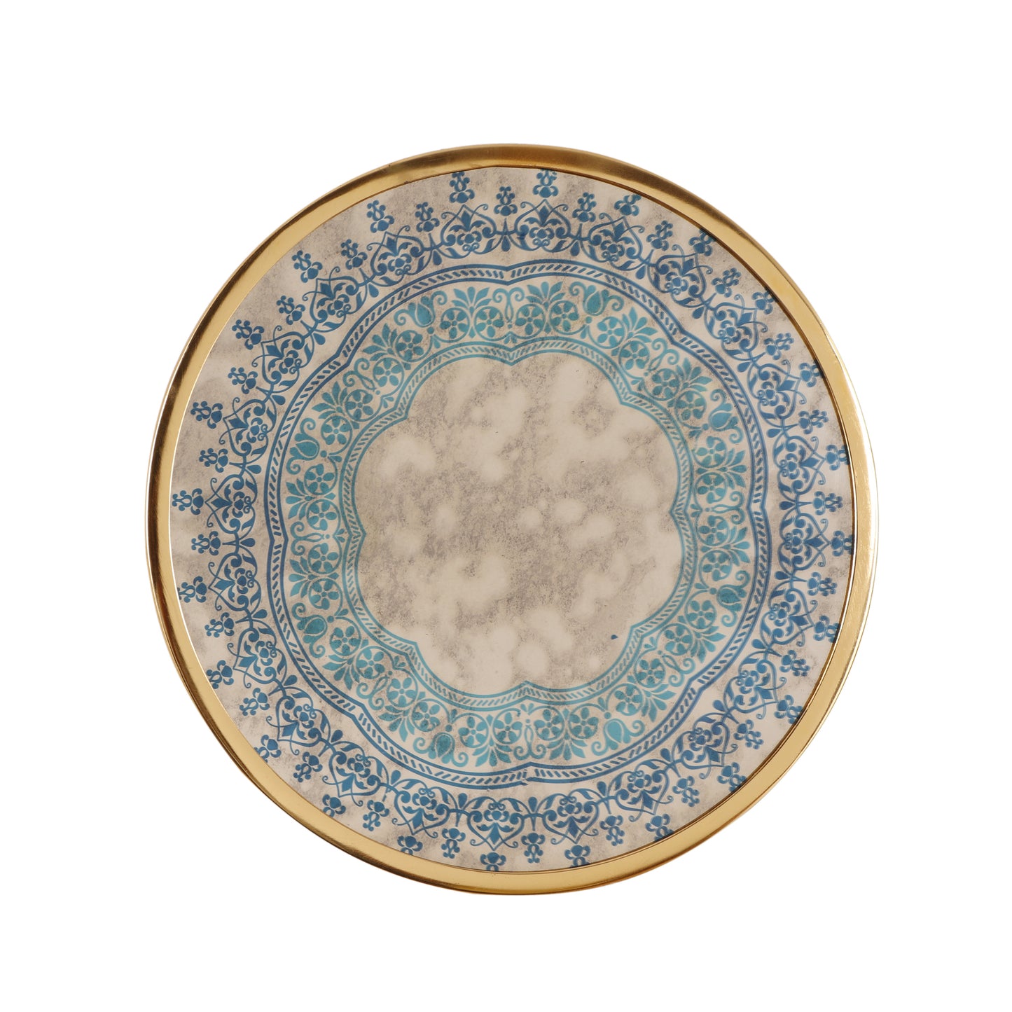 Marian Oriental Round Tempered Glass Wall Accessory