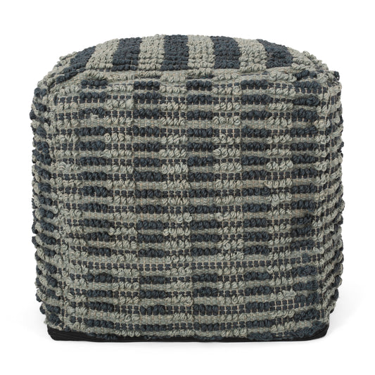 Haji Boho Fabric Cube Pouf