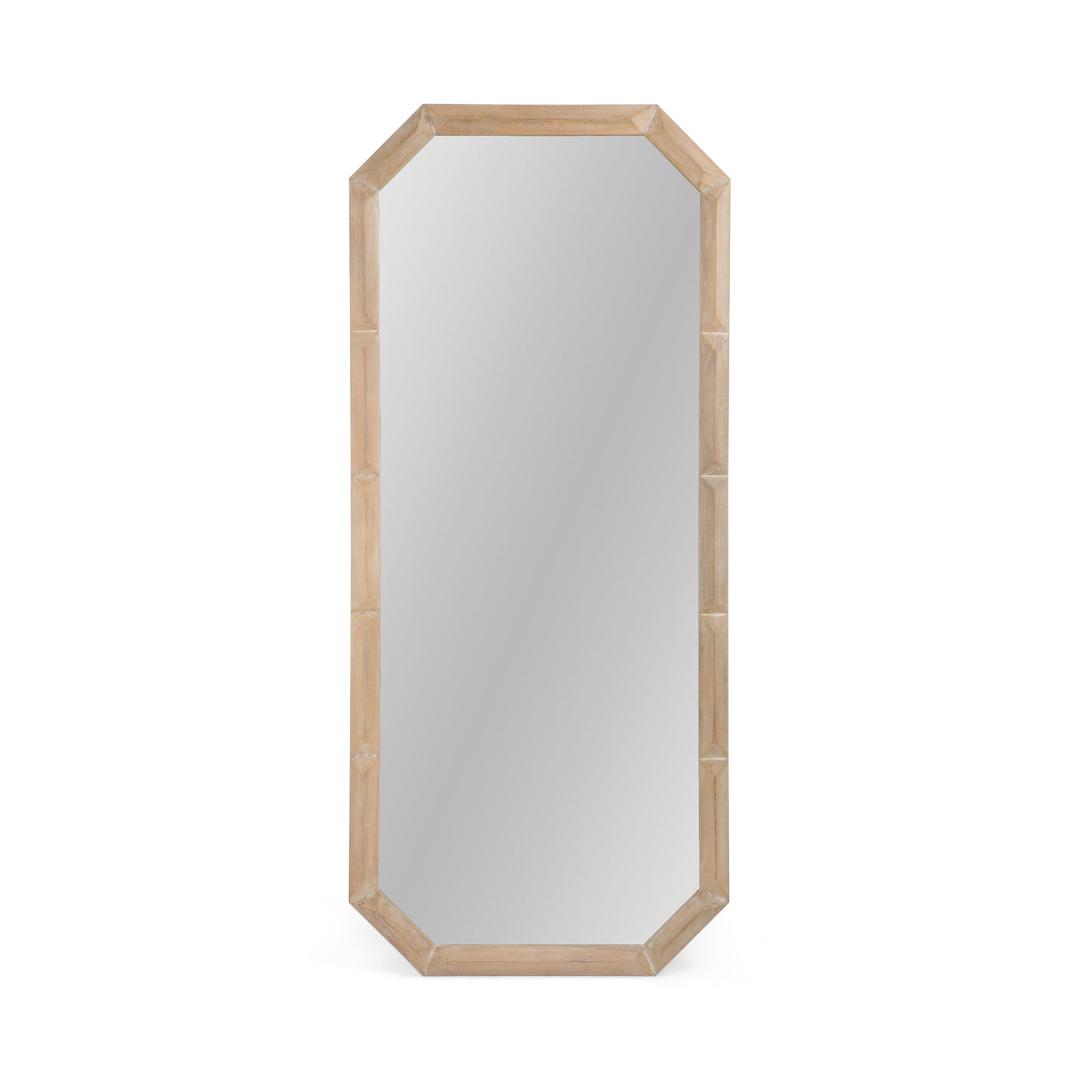 Sara Modern Standing Mirror with Carved Frame