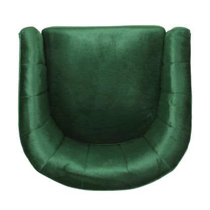 Blairmont Modern Glam Channel Stitch Velvet Swivel Club Chair