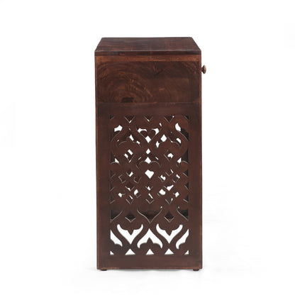 Jasia Traditional Mango Wood Bedside Table