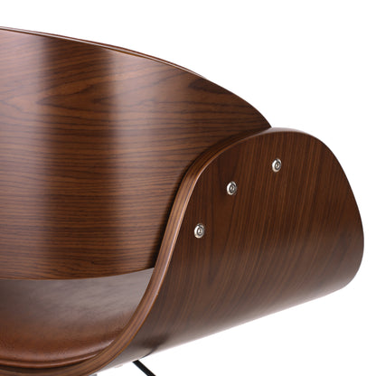Stillmore Mid-Century Modern Upholstered Swivel Office Chair