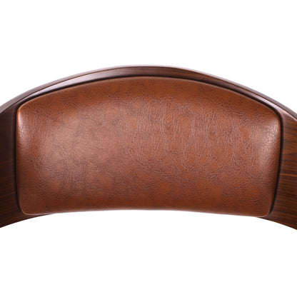 Soledad Mid-Century Modern Upholstered Swivel Barstool