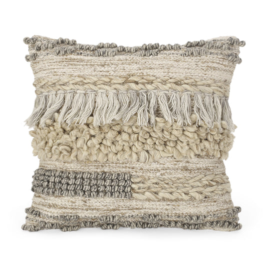 Aldric Hand-Loomed Boho Throw Pillow