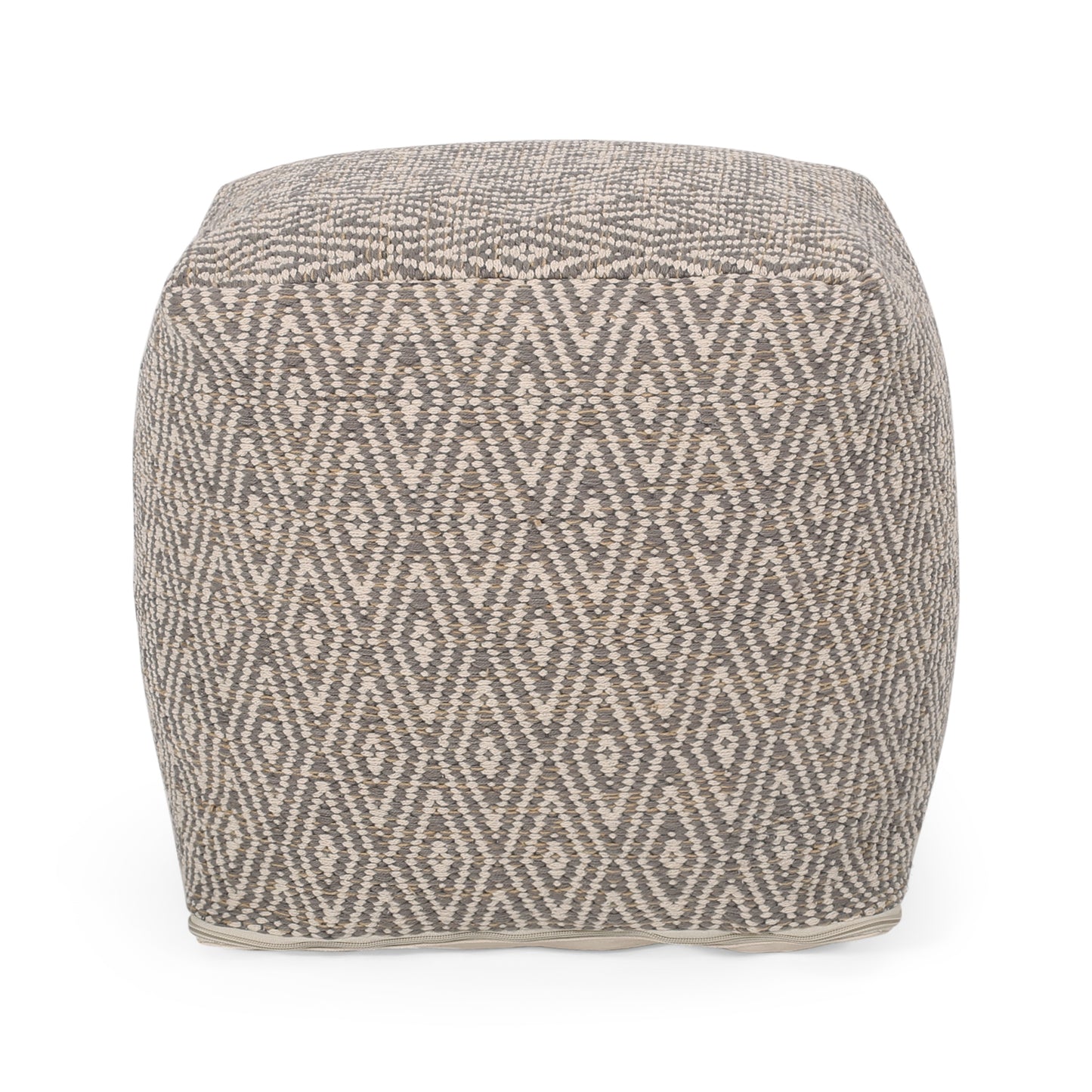 Sovereign Hand-Crafted Cotton Cube Pouf