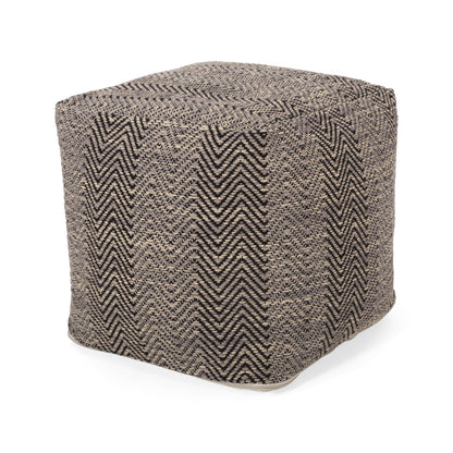 Jailyn Hand-Crafted Cotton Cube Pouf