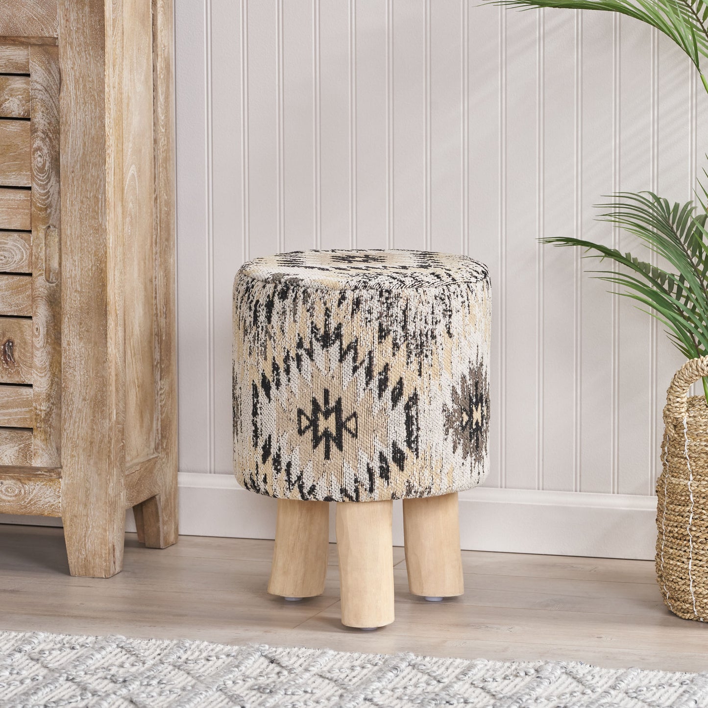 Kayelee Handcrafted Boho Jacquard Stool