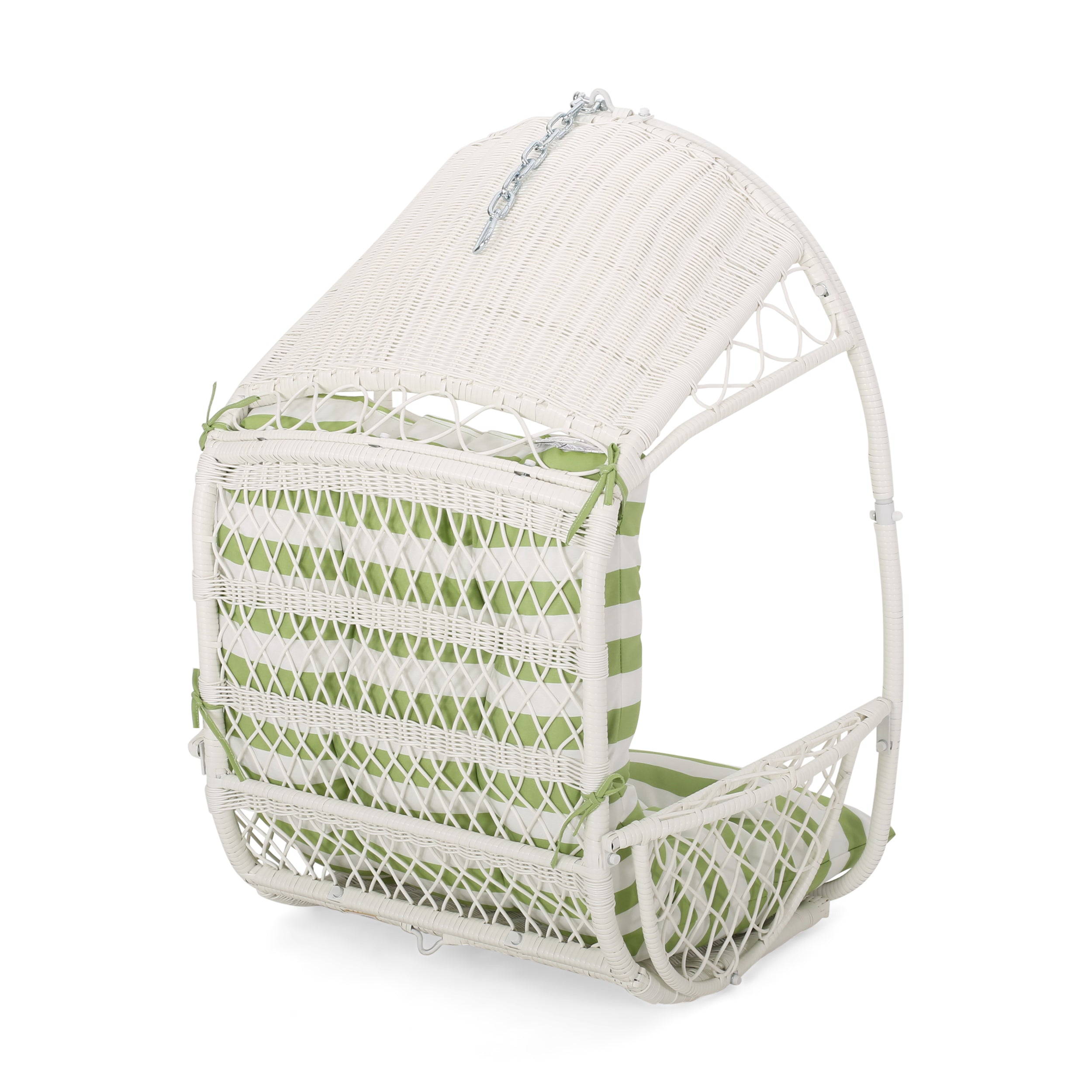 Primo Wicker Hanging Basket Chair No Stand GDFStudio