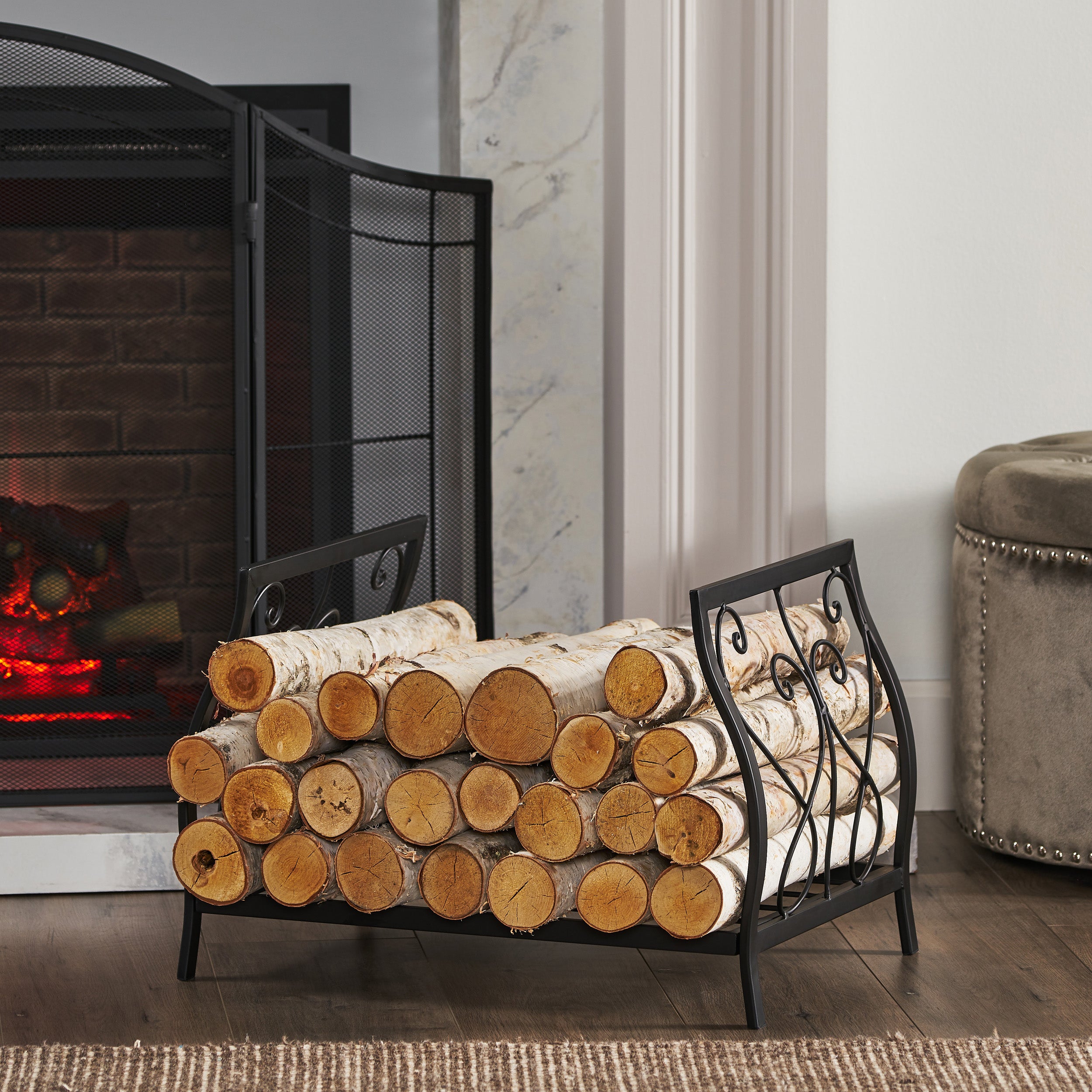 Decorative log rack hotsell