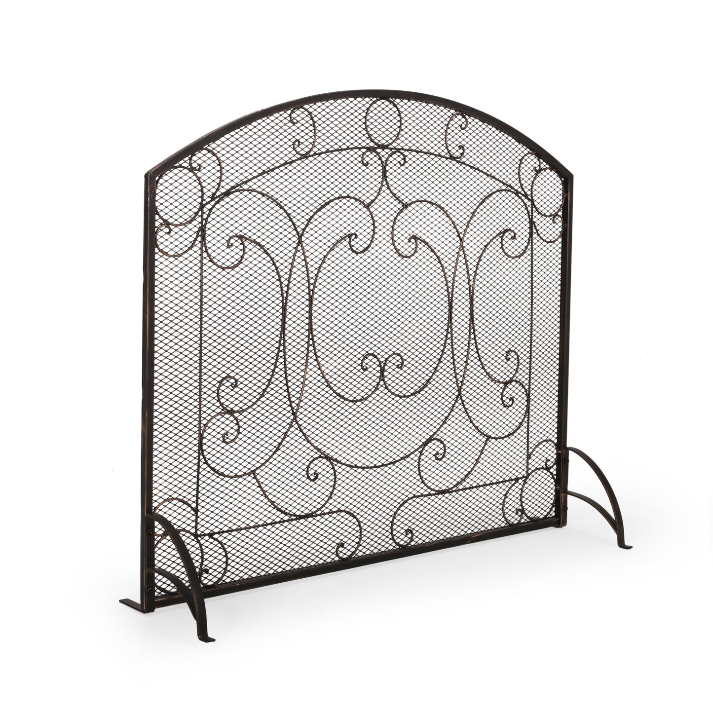 Griffin Contemporary Iron Fireplace Screen