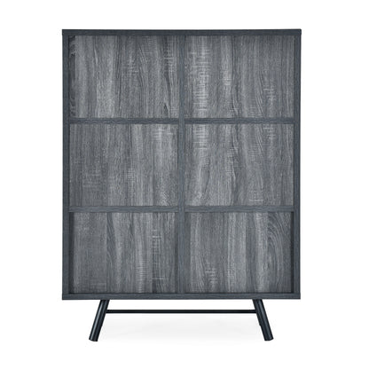 Bokchito Modern Industrial 6 Shelf Multi-Functional Cabinet