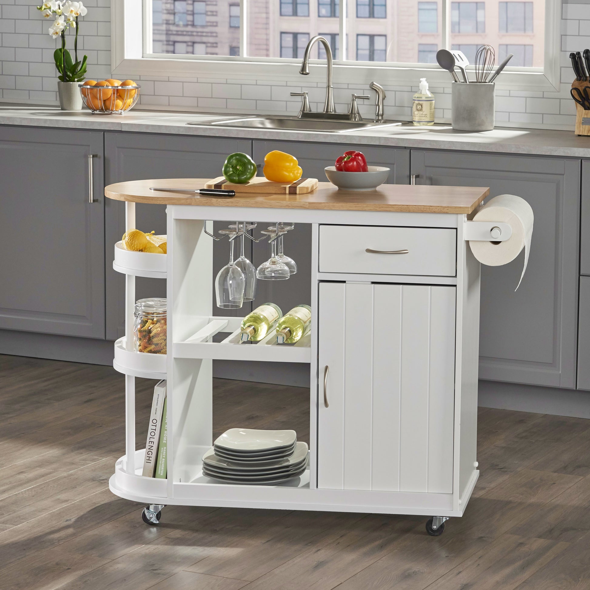 Averi Kitchen Cart with Wheels – GDFStudio
