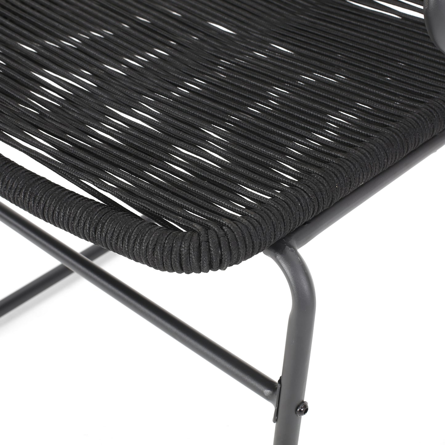 Laycee Modern Outdoor Rope Weave Club Chair (Set of 2)