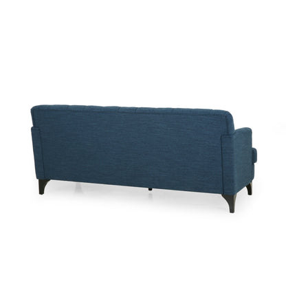 Maysin Contemporary Tufted Fabric 3 Seater Sofa