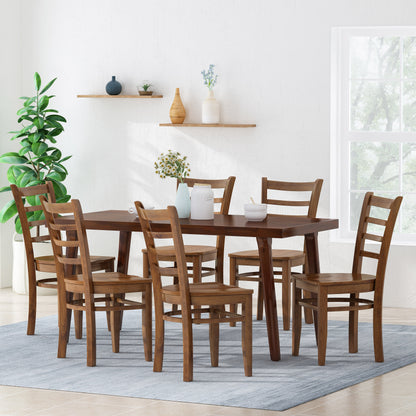 Wagner Farmhouse Wooden Dining Chairs (Set of 6)
