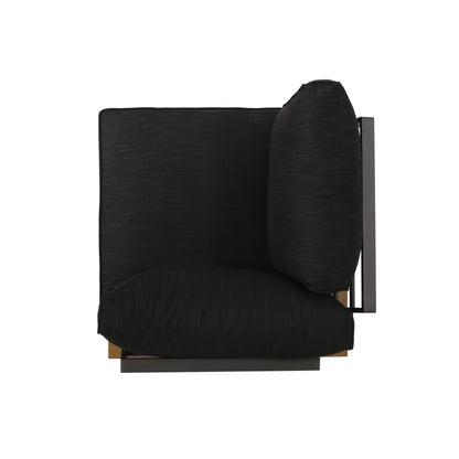 Johana Outdoor Aluminum V-Shaped 5 Seater Sofa Set with Cushions