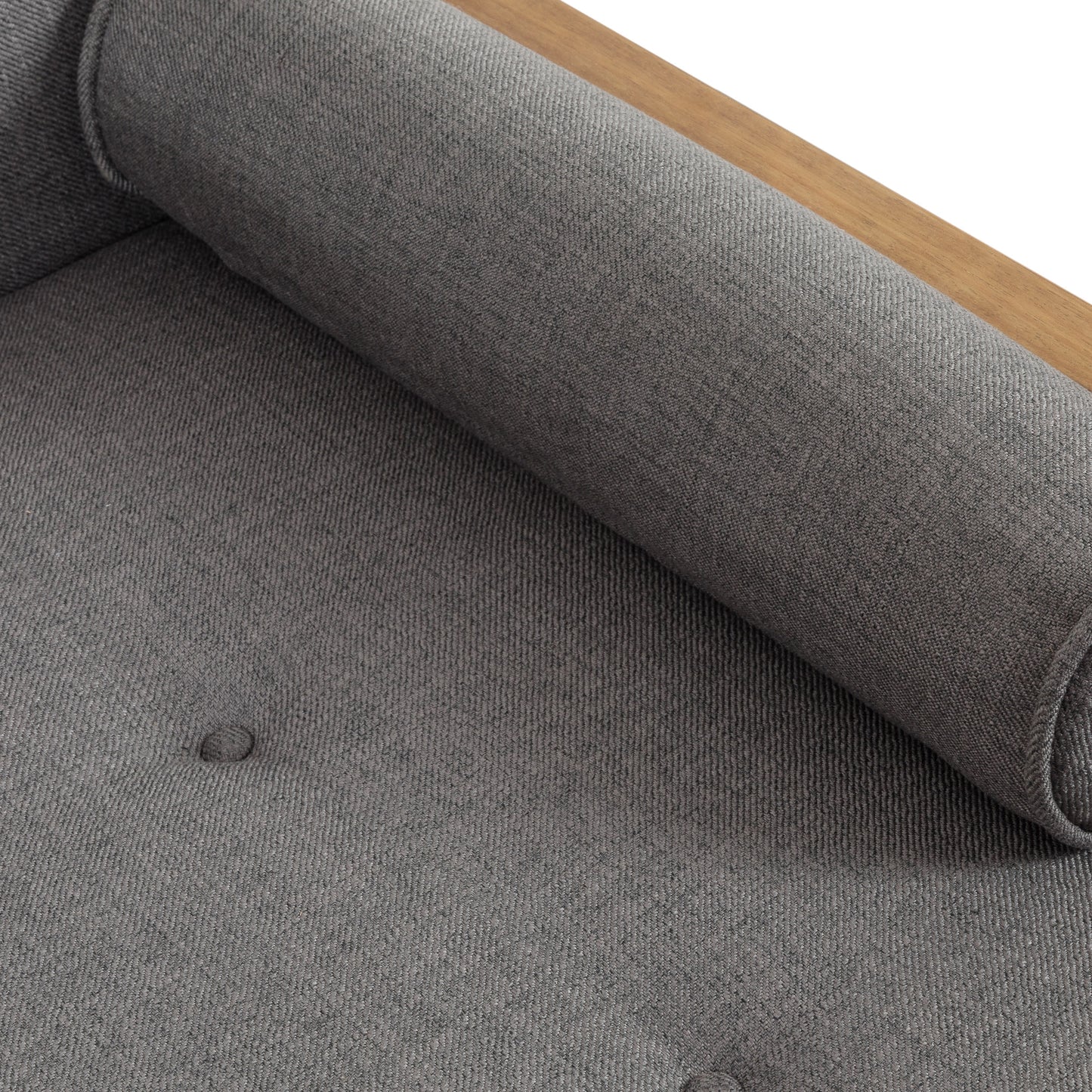 Pareesa Mid-Century Modern Fabric Chaise Lounge