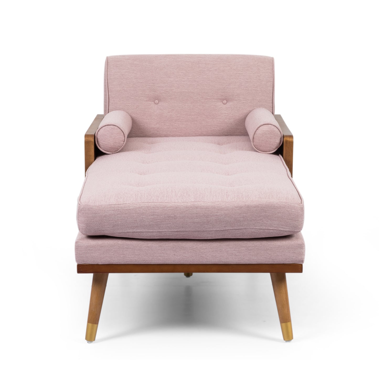 Pareesa Mid-Century Modern Fabric Chaise Lounge