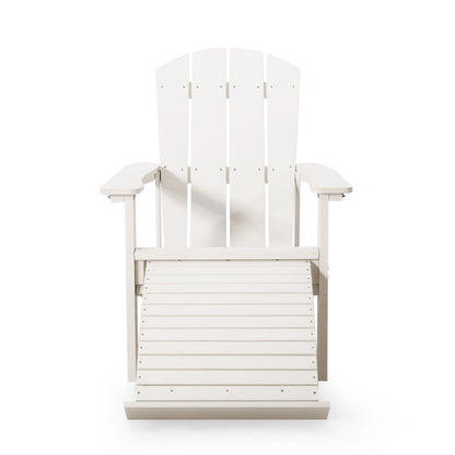 Matriel Outdoor Adirondack Chair with Retractable Ottoman (Set of 2)