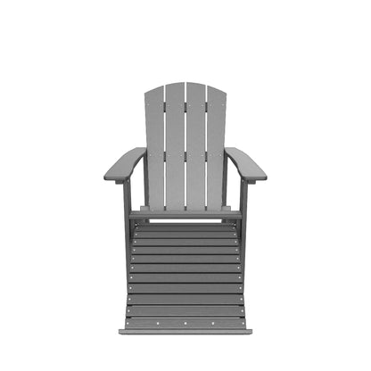 Matriel Outdoor Adirondack Chair with Retractable Ottoman (Set of 2)