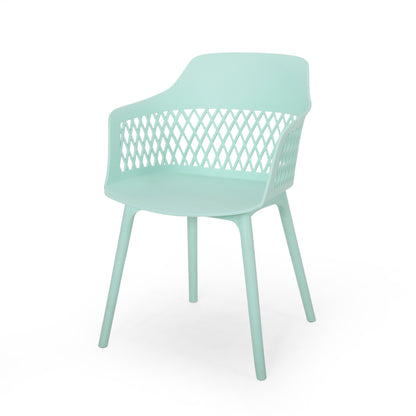 Airyanna Outdoor Modern Dining Chair (Set of 2)