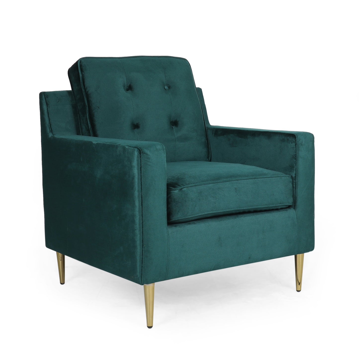 Taylea Modern Glam Tufted Velvet Club Chair