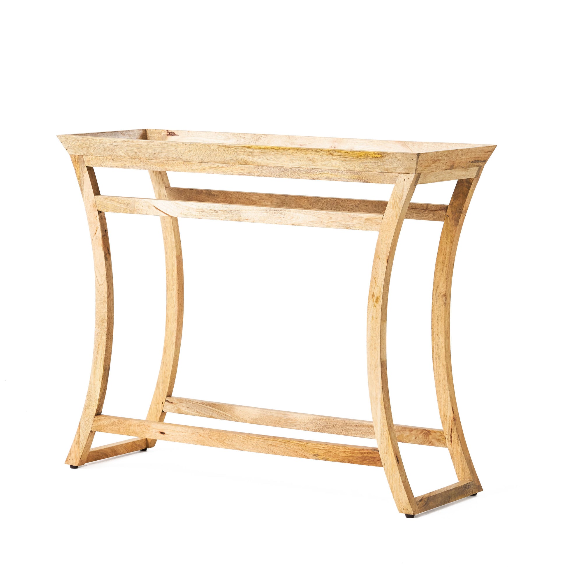Artisanal Table Tray, Brass & Wood, Folding legs, Handmade