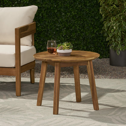 Burrough Outdoor Acacia Wood Side Table