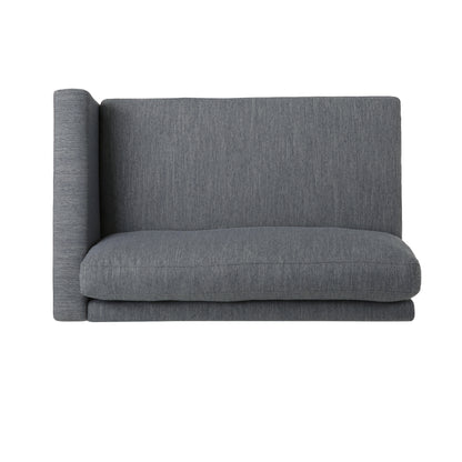 Ilaan Contemporary 4 Seater Fabric Sofa with Accent Pillows