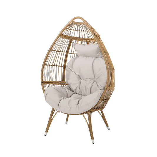 Kabella Outdoor Wicker Freestanding Teardrop / Egg Chair